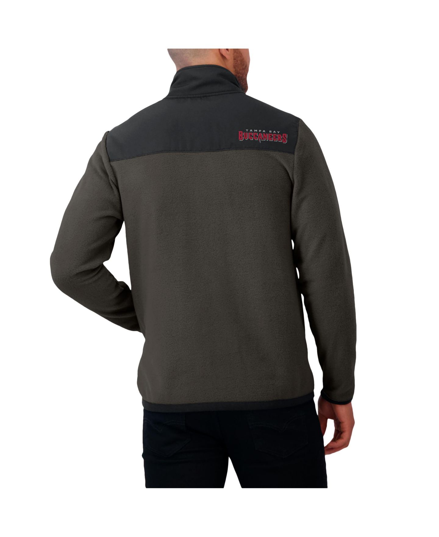 Мужская куртка Fanatics Pewter Tampa Bay Buccaneers Color Block Polar Fleece Full-Zip — фото 2