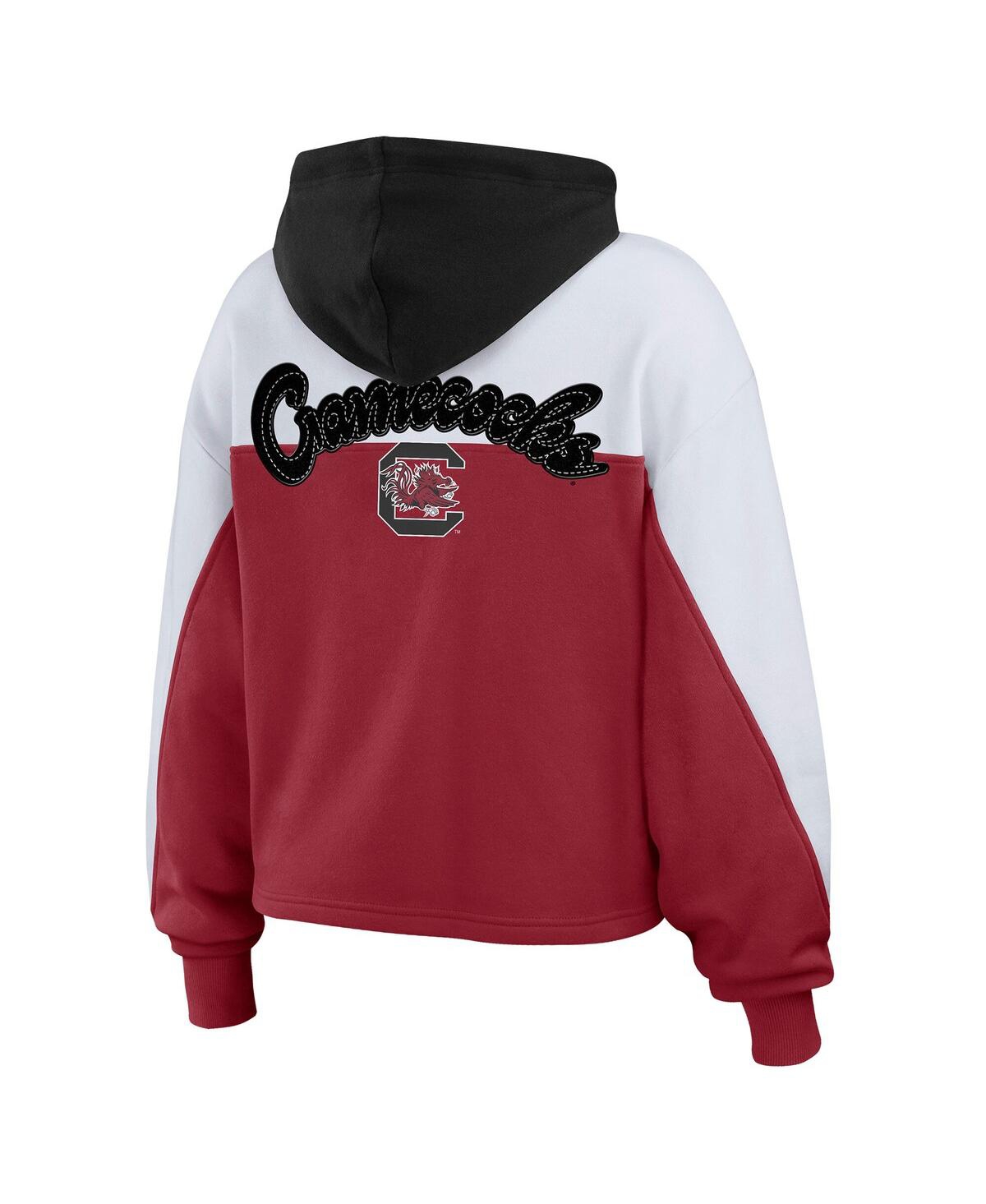 Wear by Erin Andrews Women'sSouth Carolina Gamecocks Color-Block Full-Zip Hoodie - Garnet