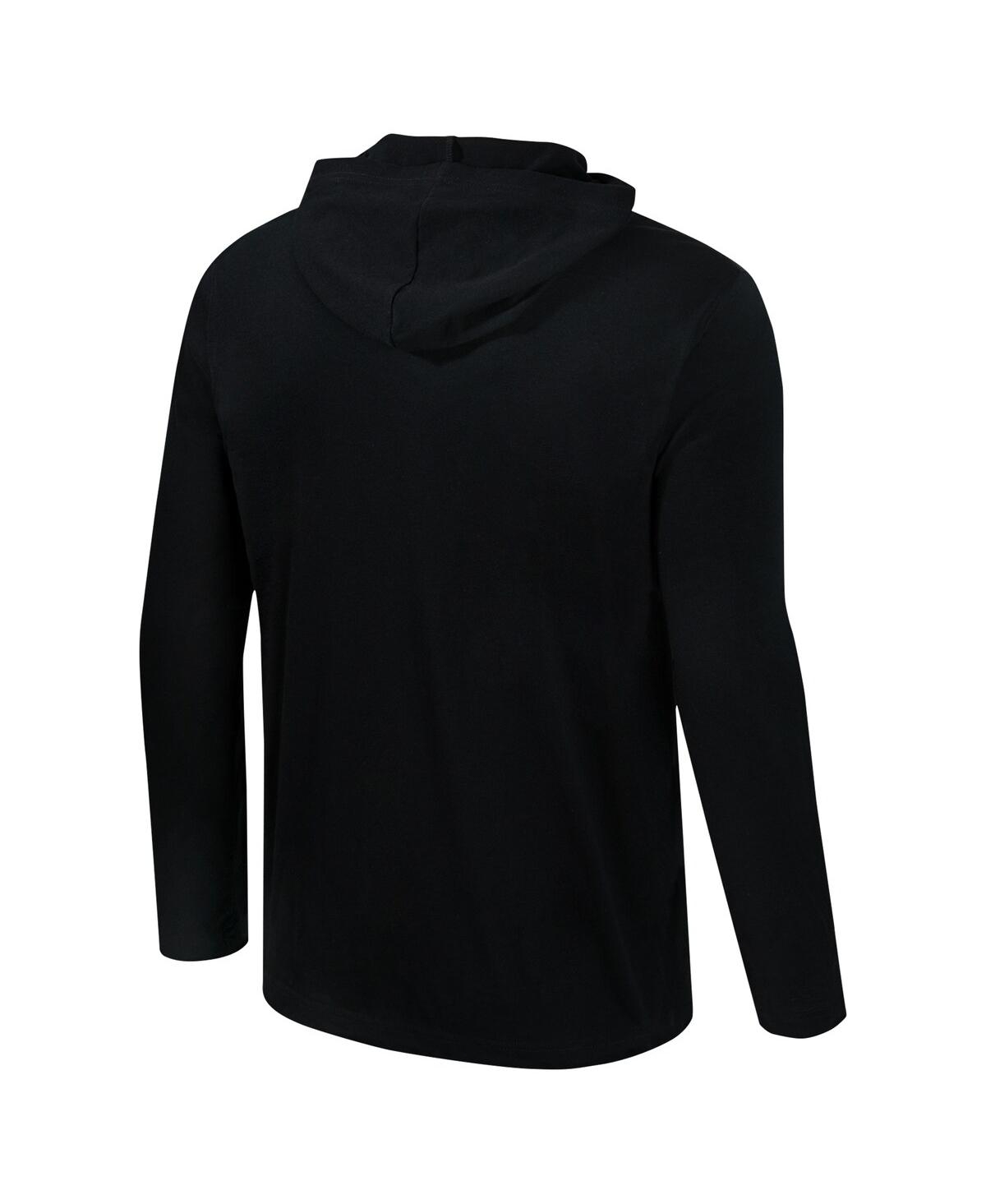 Colosseum Men's Black Texas Longhorns Color Pop Active Blend 2-hit Long Sleeve Hooded T-shirt In Black