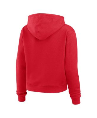 Women's Scarlet San Francisco 49ers Waffle Hoodie Pullover Top
