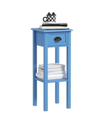 2-Tier Side Table with Drawer Shelf, End Table,