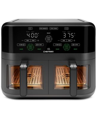 6-Qt. Digital Dual-Cooking Double-Basket Air Fryer 