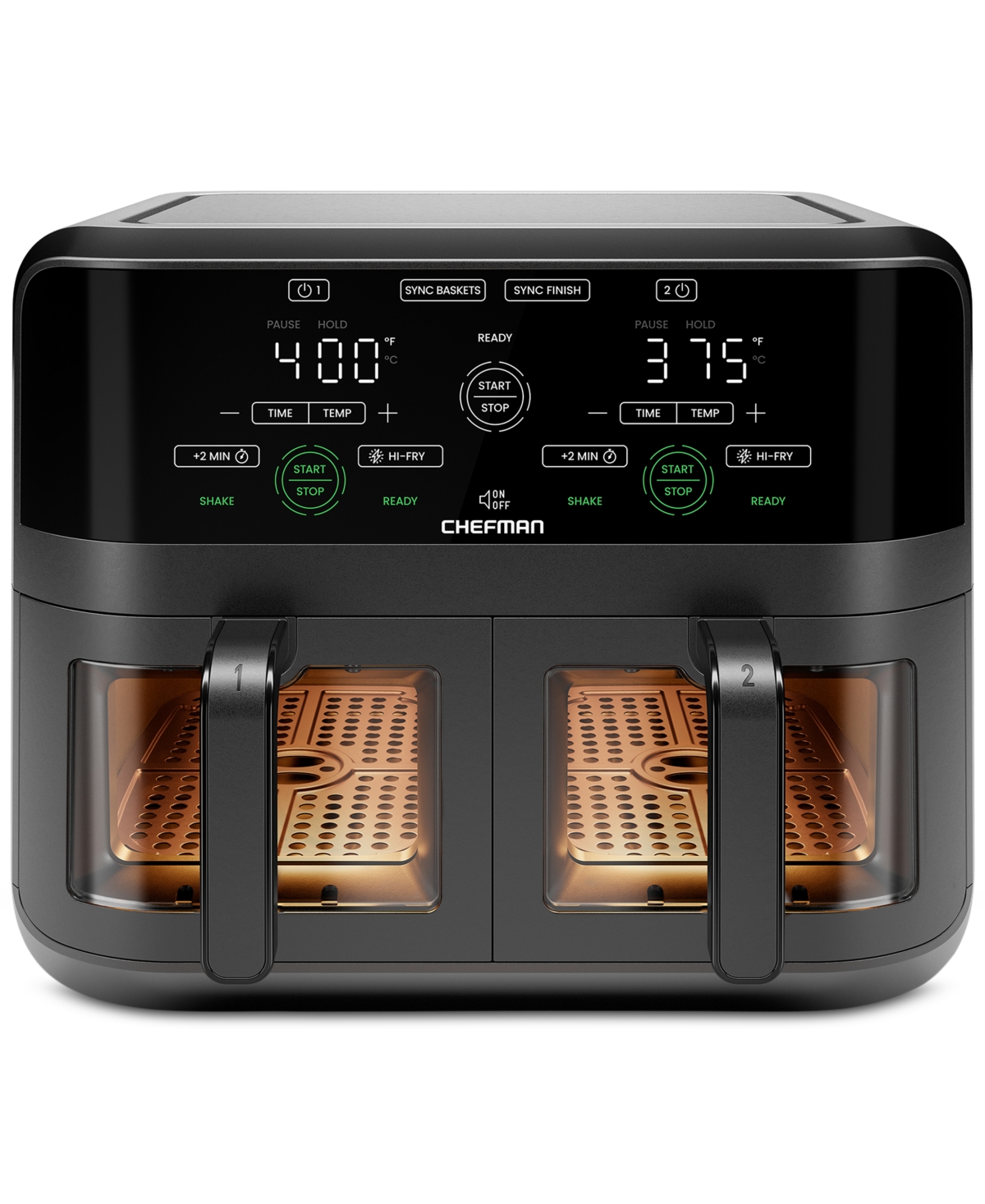 Chefman 6-Qt. Digital Dual-Cooking Double-Basket Air Fryer