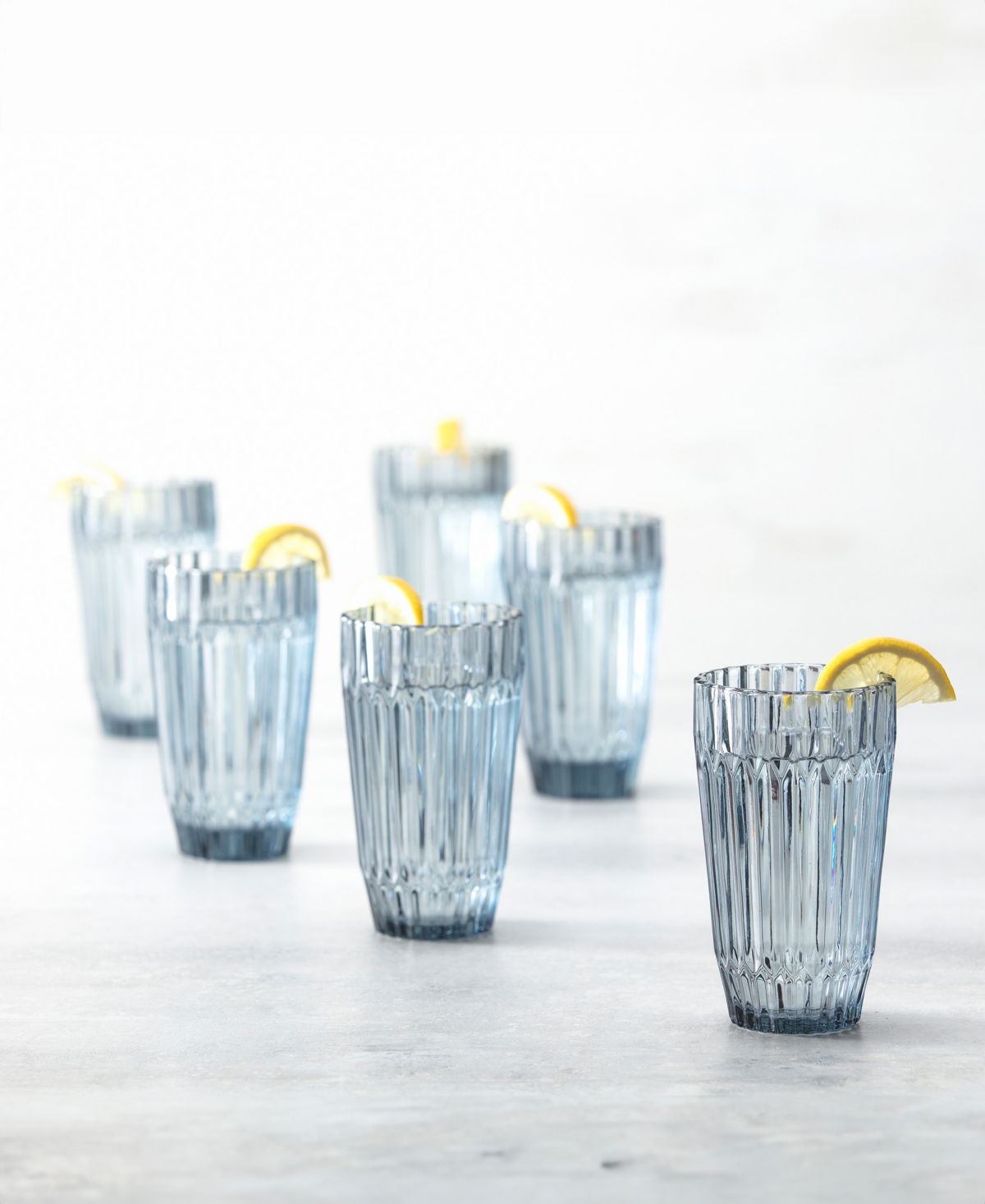 Fortessa Archie Set Of 6 Green Iced Beverage Glasses In Dusk