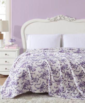 Betsey Johnson Ballet Bows Ultra Soft Plush Fleece Blanket, Twin