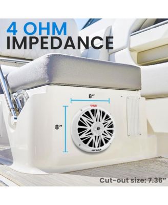 8" Waterproof Marine 2-Way Stereo Speakers - 300W, Full-Range(PLMR82)