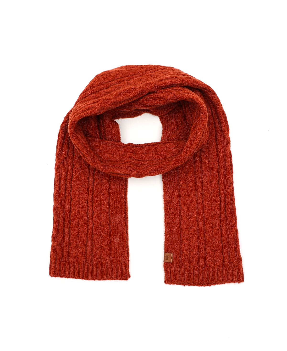 Cable Scarf - Brick Red
