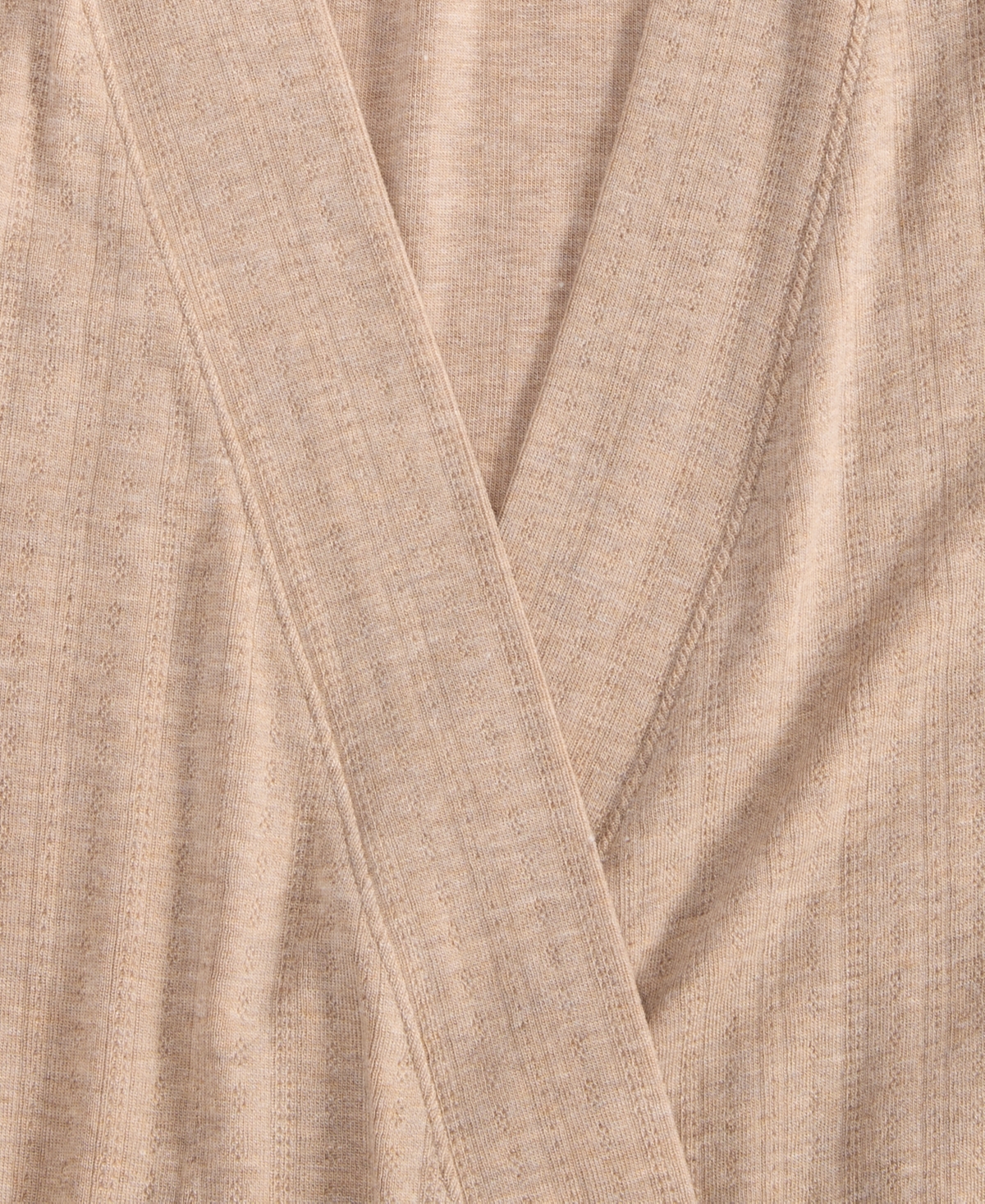 State Of Day Women's Pointelle Long Open-front Wrap, Exclusively At Macy's In Peanut Heather