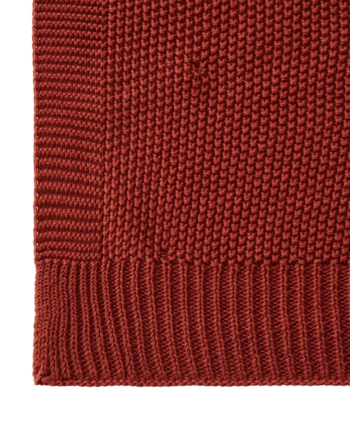 Vcny Home Charlie Chunky Sweater Knit Solid Cotton Throw, 50