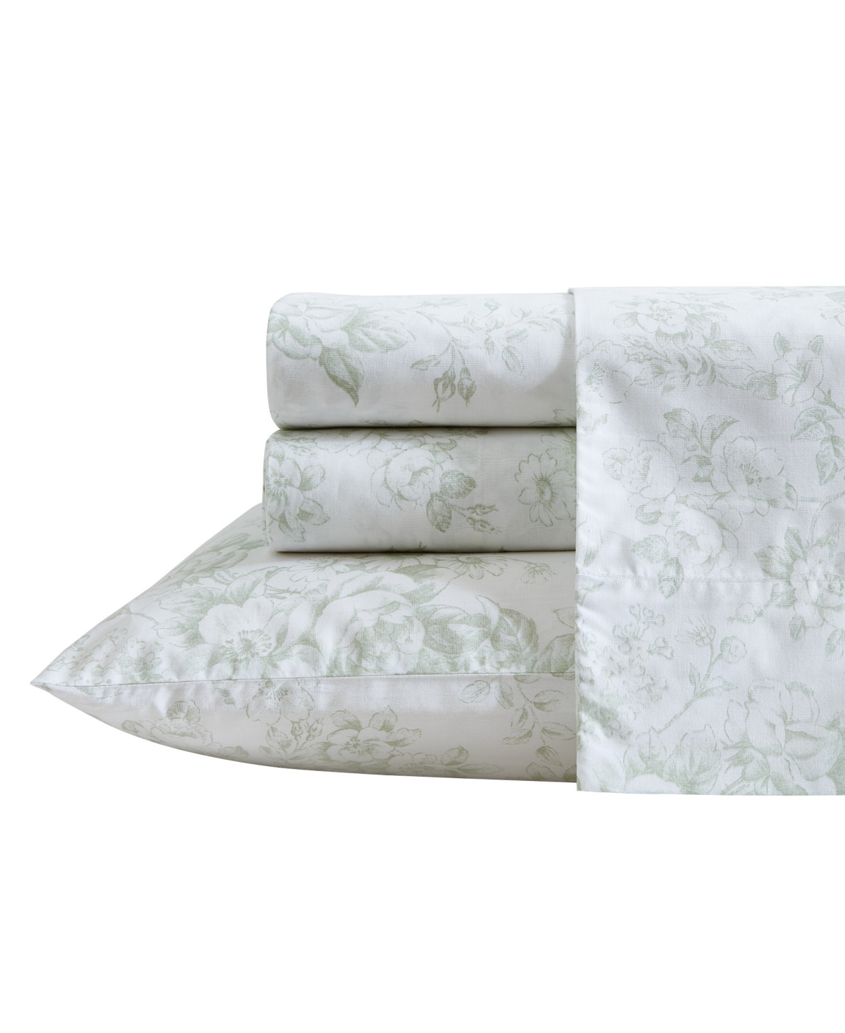 Laura Ashley 200-thread Cotton 4 -pc. Sheet Set, Full In Toile Delight