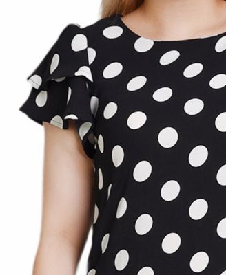 Women's Double Layer Flutter Sleeve Dress