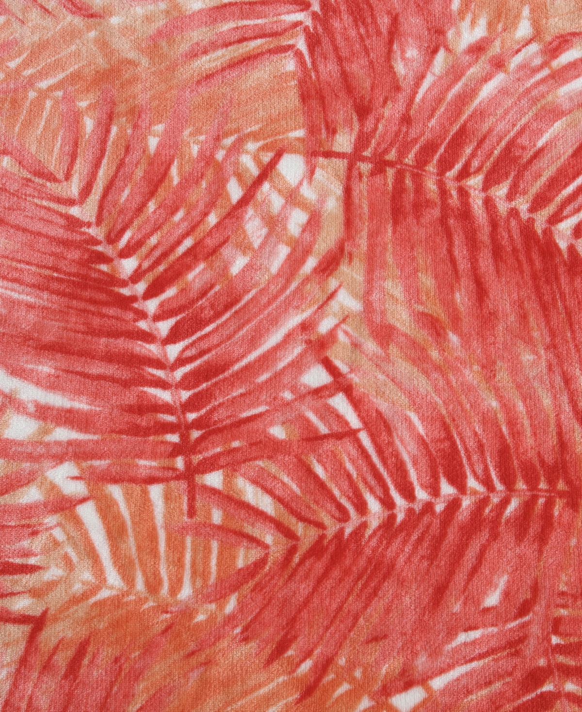 Tommy Bahama Home Closeout!  Flannel Throw, 70" X 50" In Coral Orange Hot Tropics