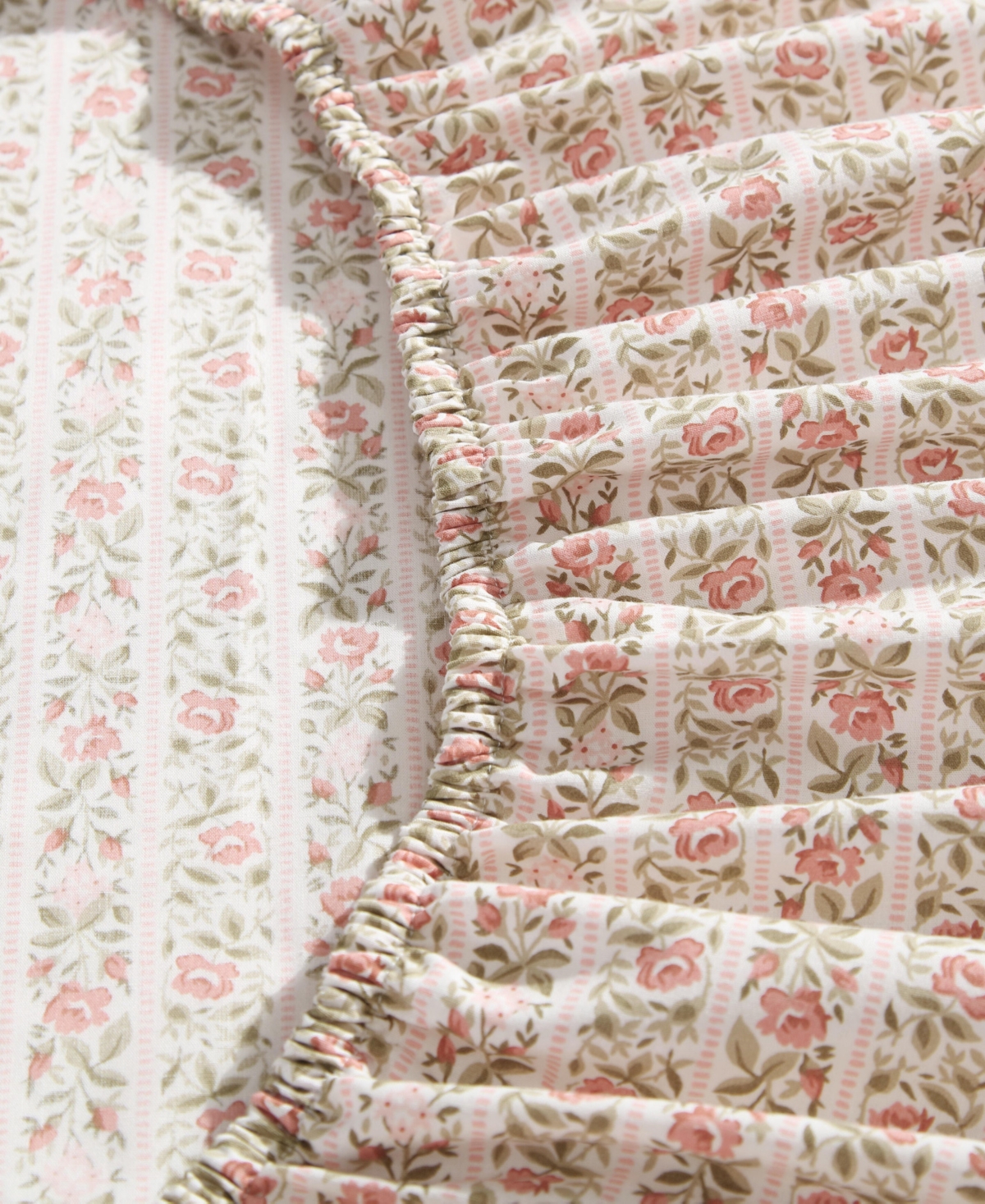 Laura Ashley 200-thread Cotton 3 -pc. Sheet Set, Twin Xl In Marta Stripe