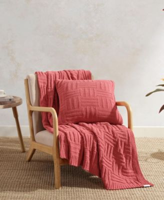 Chain Basket Knit Decorative Pillow, 20&amp;quot; x 20&amp;quot;