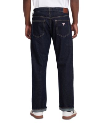 Men's G16 Straight-Fit Selvedge Rinse Wash Jeans