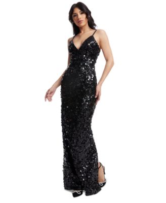 Women's Cammie Plunge Sequin Gown