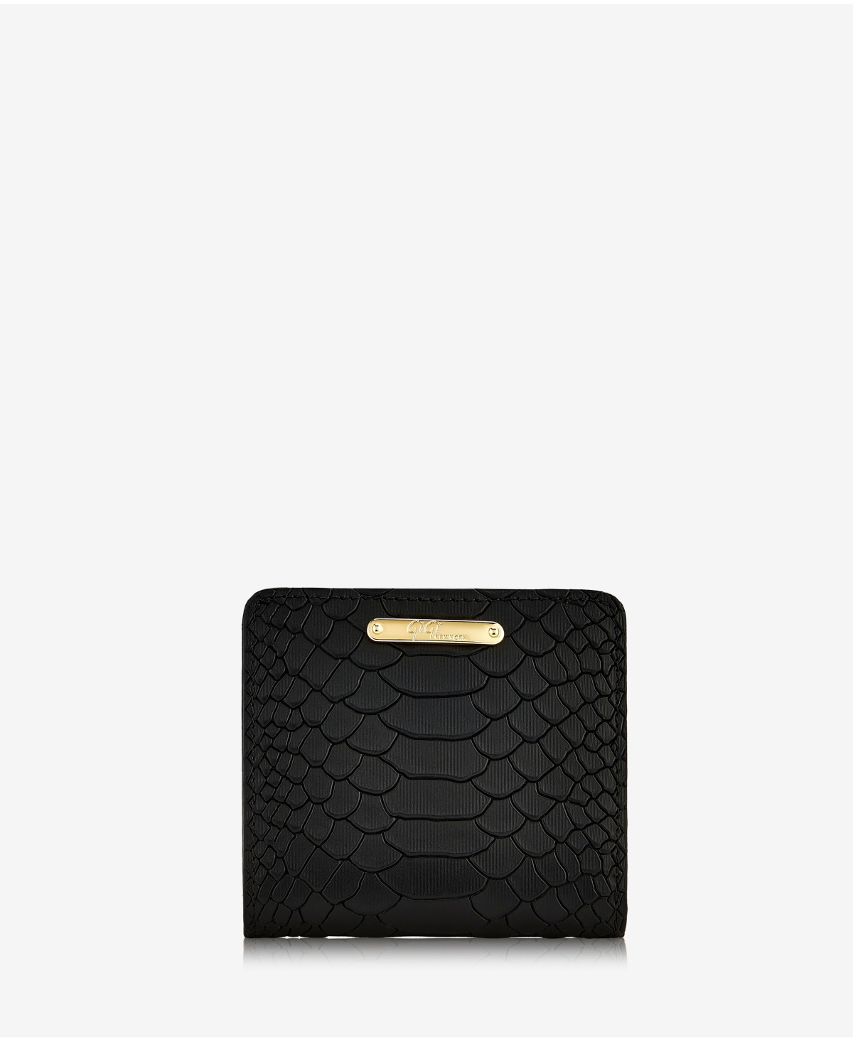 Gigi New York Mini Fold Over Wallet In Black