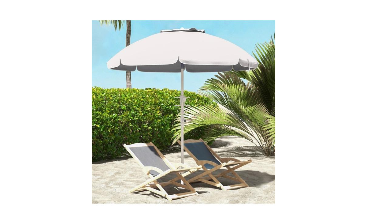 Slickblue Sapphire Outdoor Beach Umbrella - Stylish Portable Sunshade for Beach, Patio, and Outdoor Use