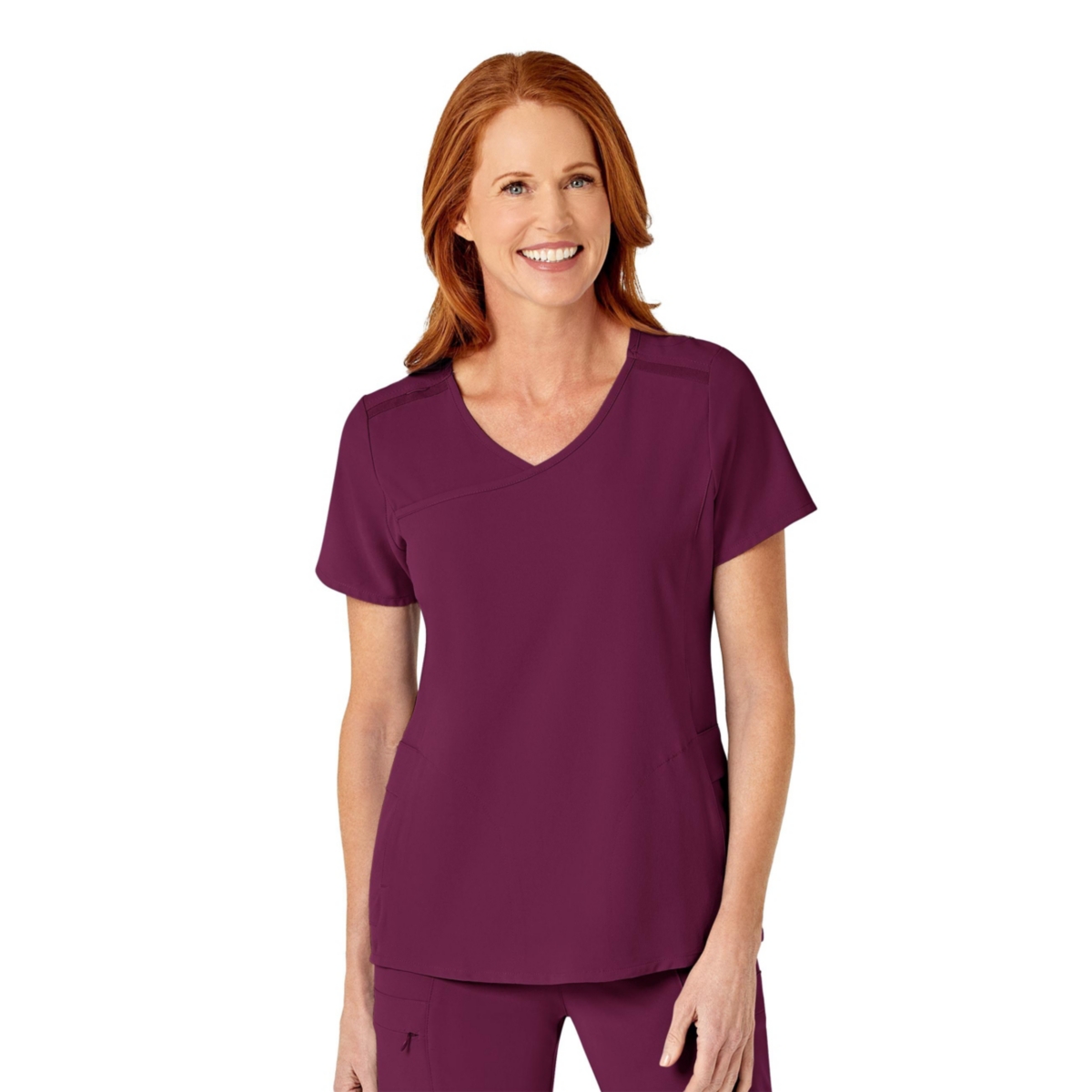 Wink Plus Size Renew Mock Wrap Scrub Top