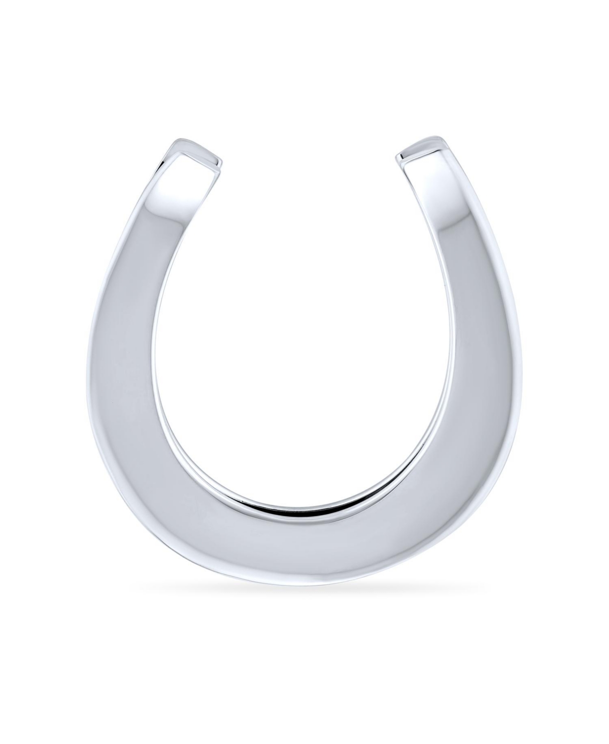 Equestrian Sports Good Luck Lucky Horseshoe Money Credit Card Holder .925 Sterling Silver - Silver