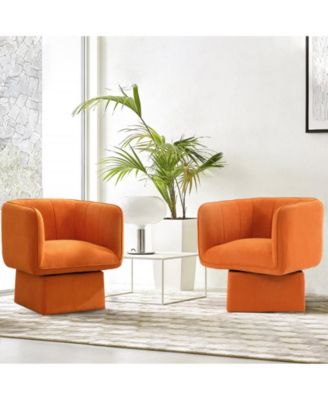 Swivel Accent Chair, Mid-Century 360° Round Armchair for Bedroom, Living Room, Office & Waiting Room