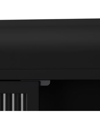 Arched Glass Wall Cabinets (Set of 3, Black)