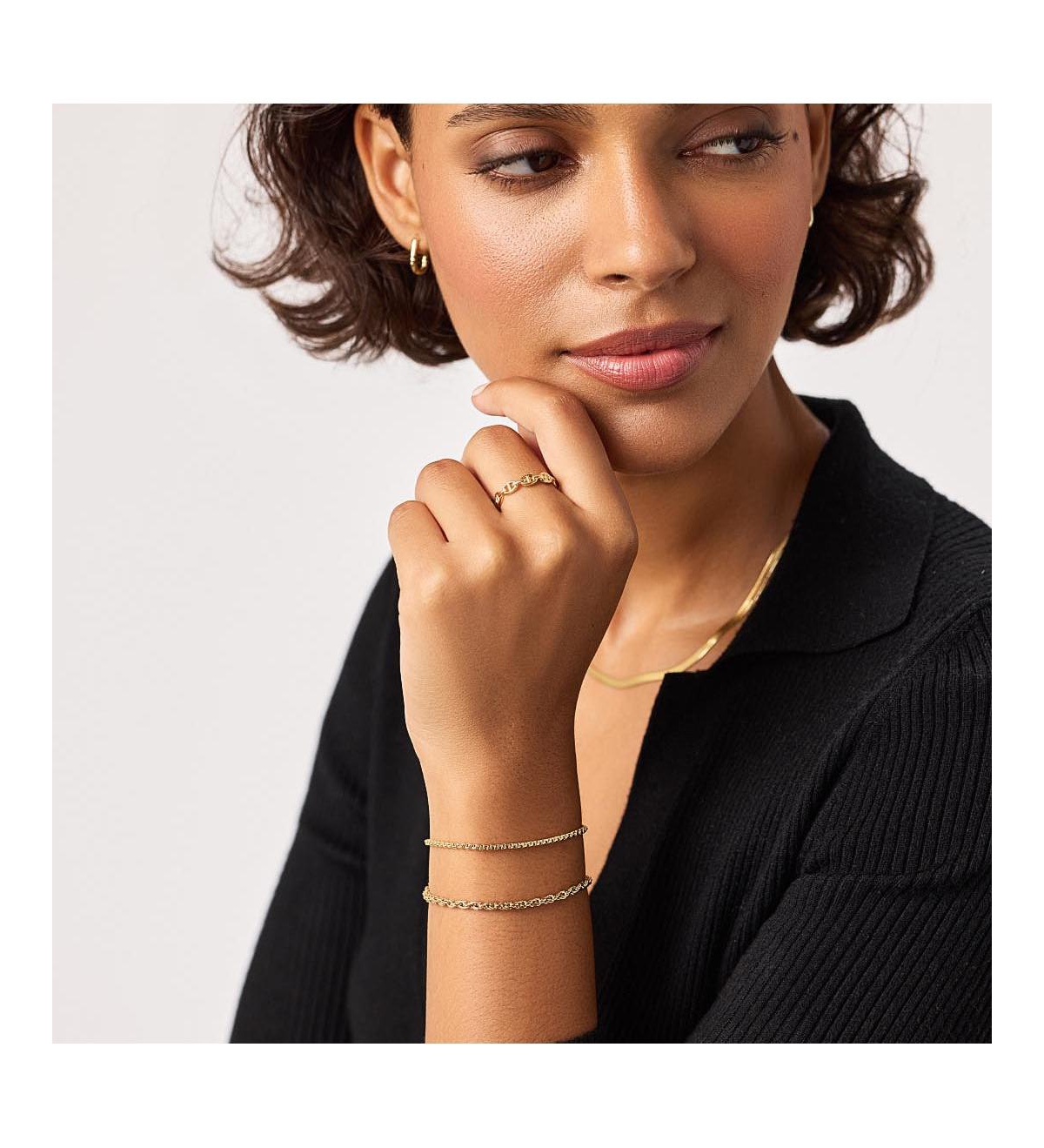 Ana Luisa Twisted Chain Bracelet - Lisa - gold