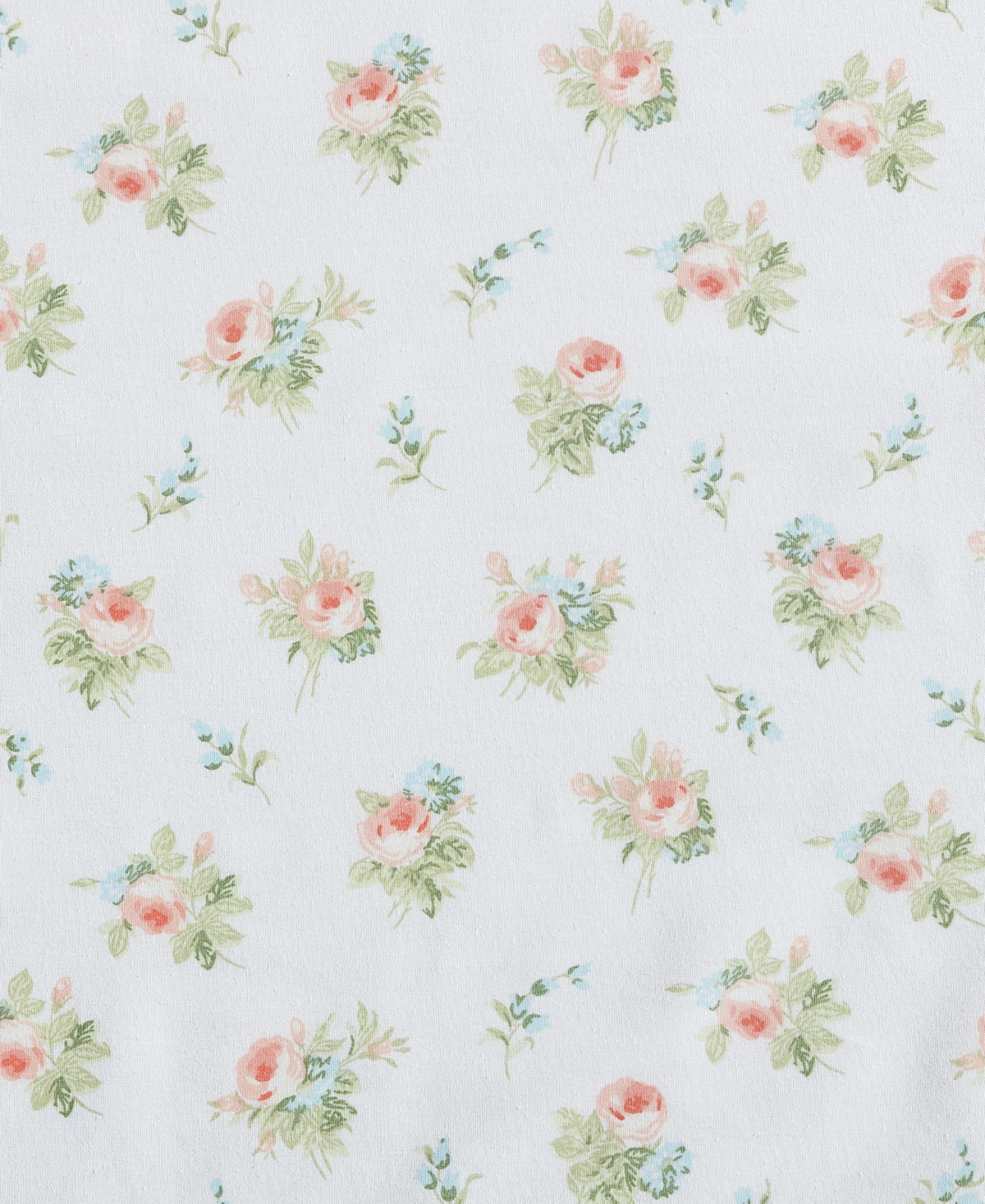Laura Ashley 200-thread Count Cotton Percale 3 -pc. Sheet Set, Twin In Roseford Ruffled Hem