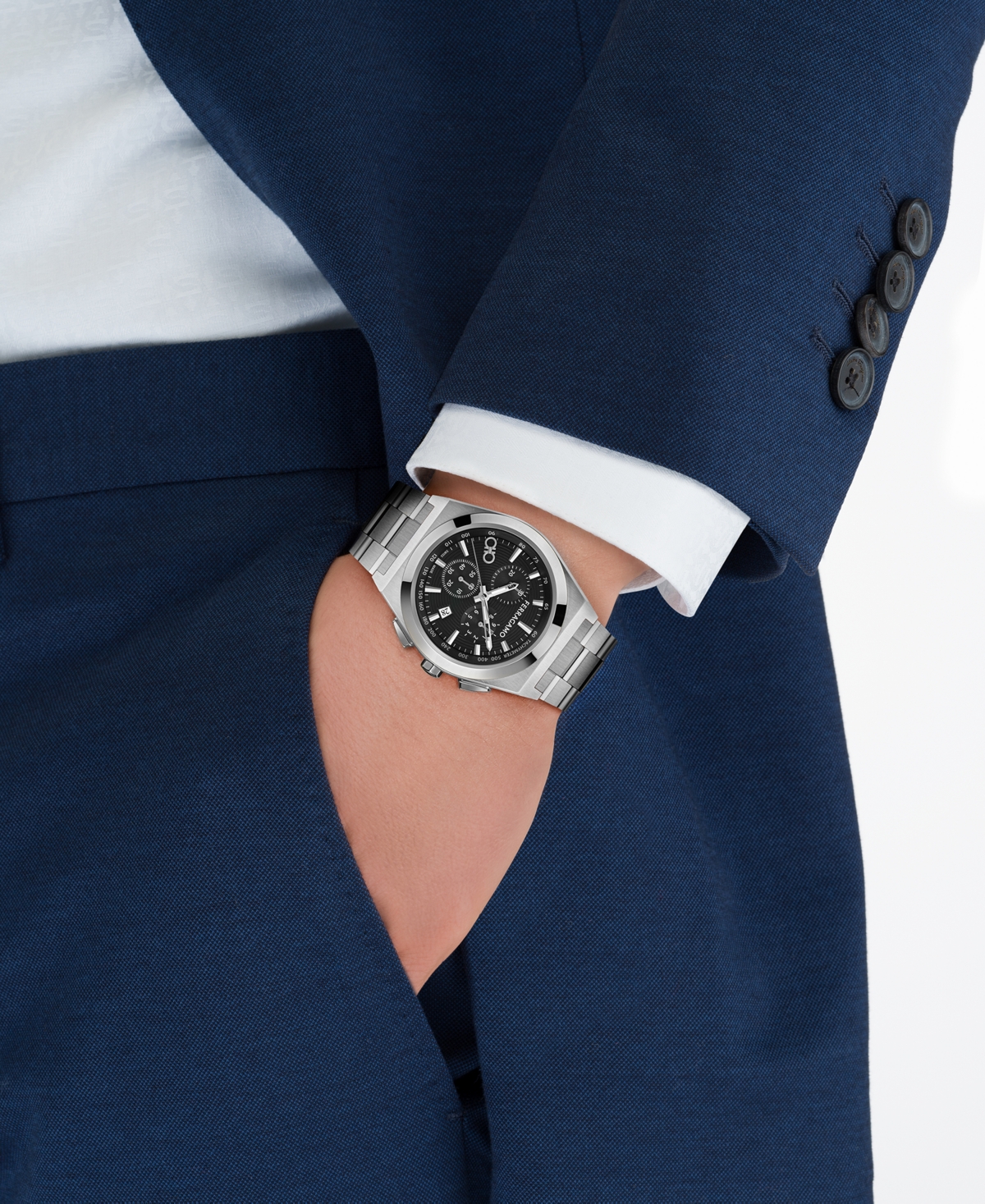 Ferragamo Gancini-dial 42mm In Stainless