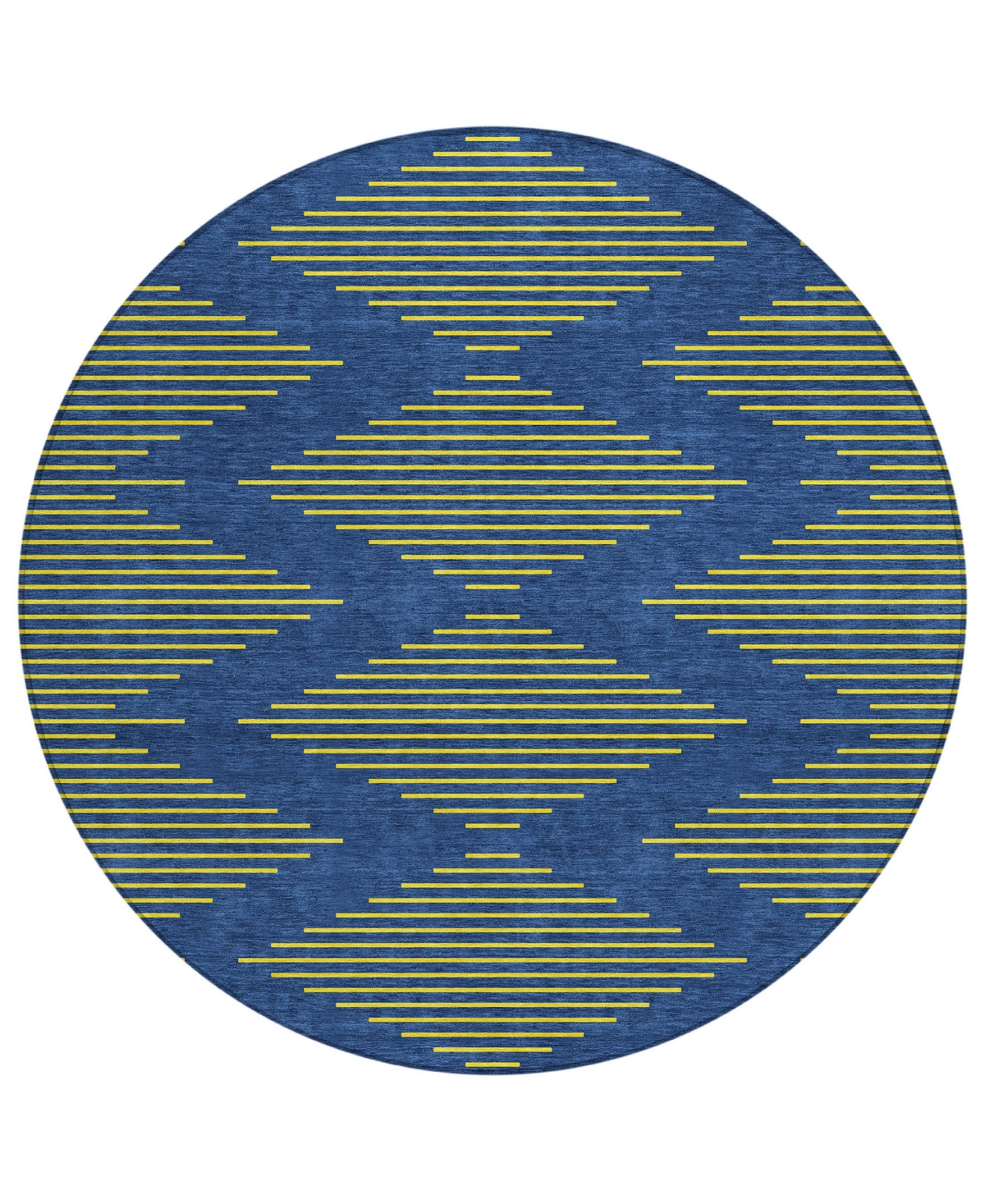 Addison Chantille Machine Washable Acn1017 8'x8' Round Area Rug In Navy