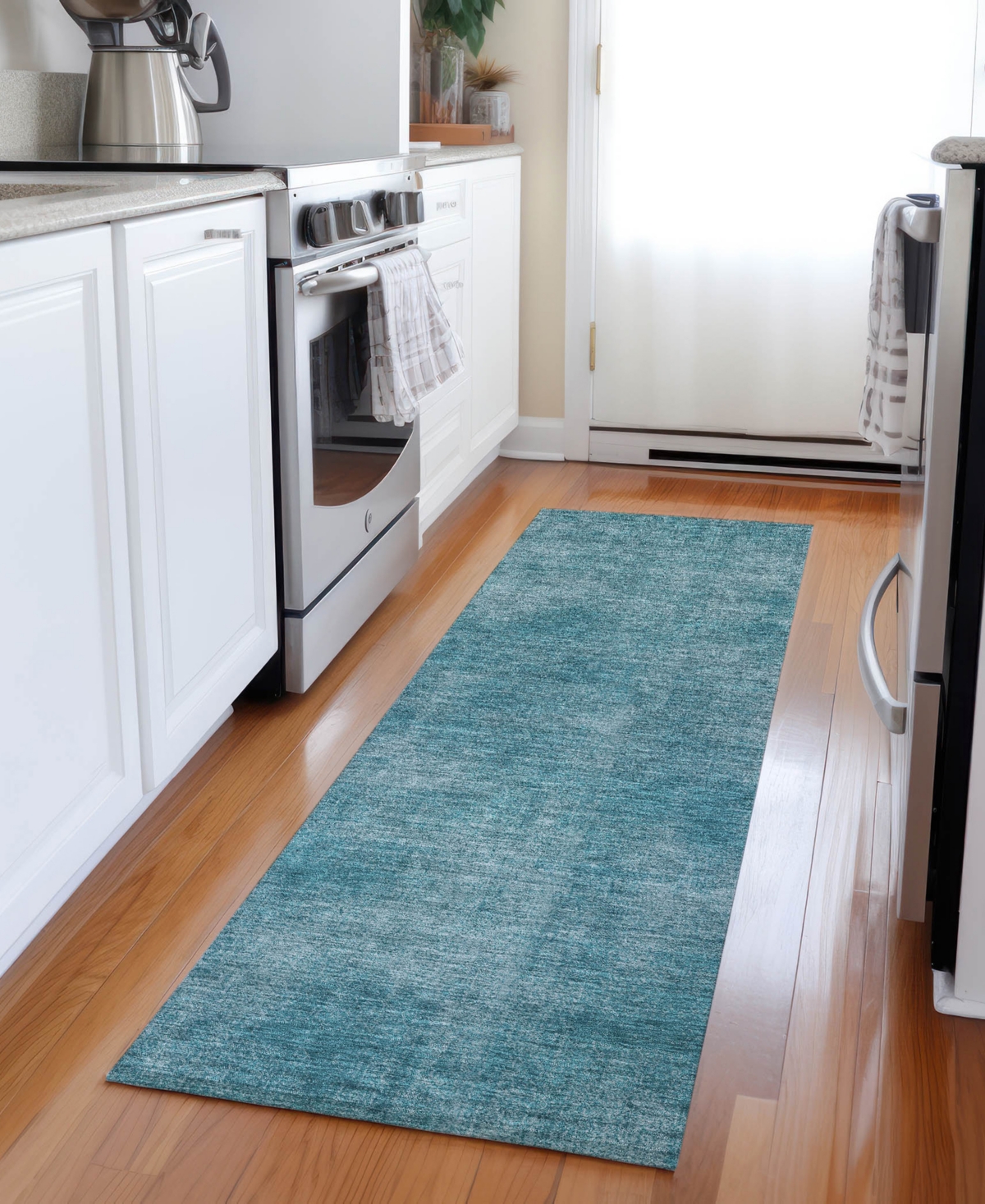 Addison Chantille Machine Washable Acn1018 2'3''x7'6'' Runner Area Rug In Teal