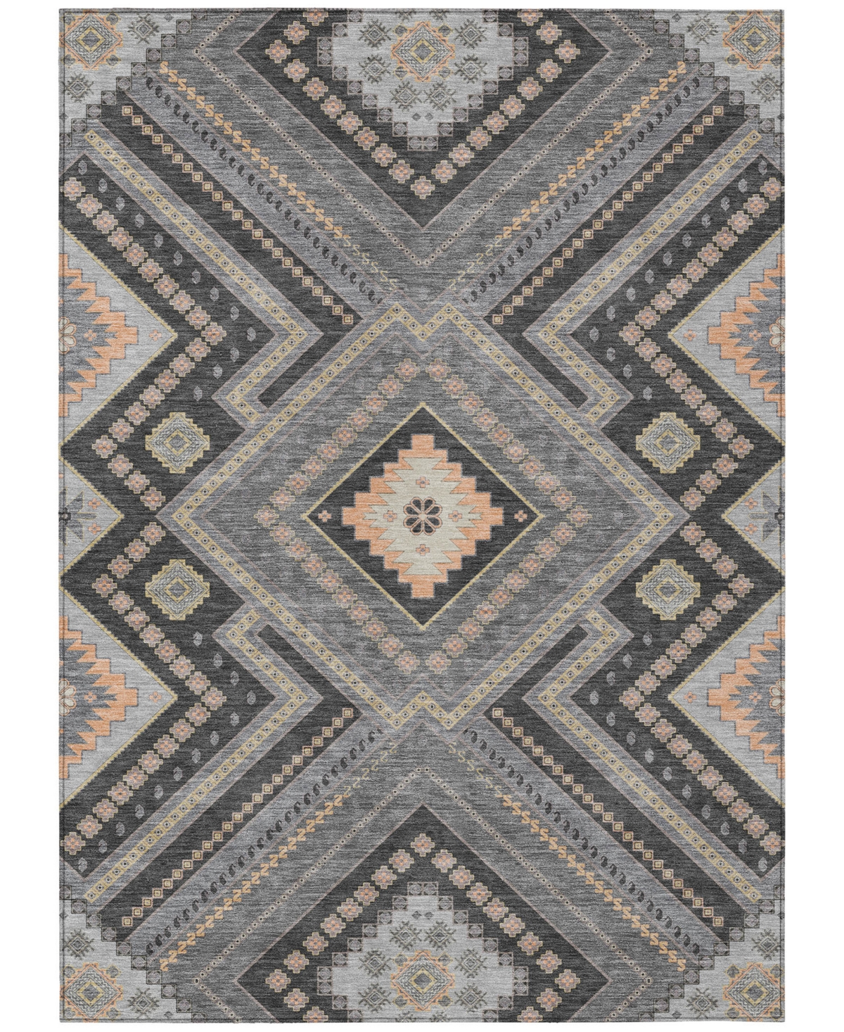 Addison Chantille Machine Washable Acn1010 9'x12' Area Rug In Gray
