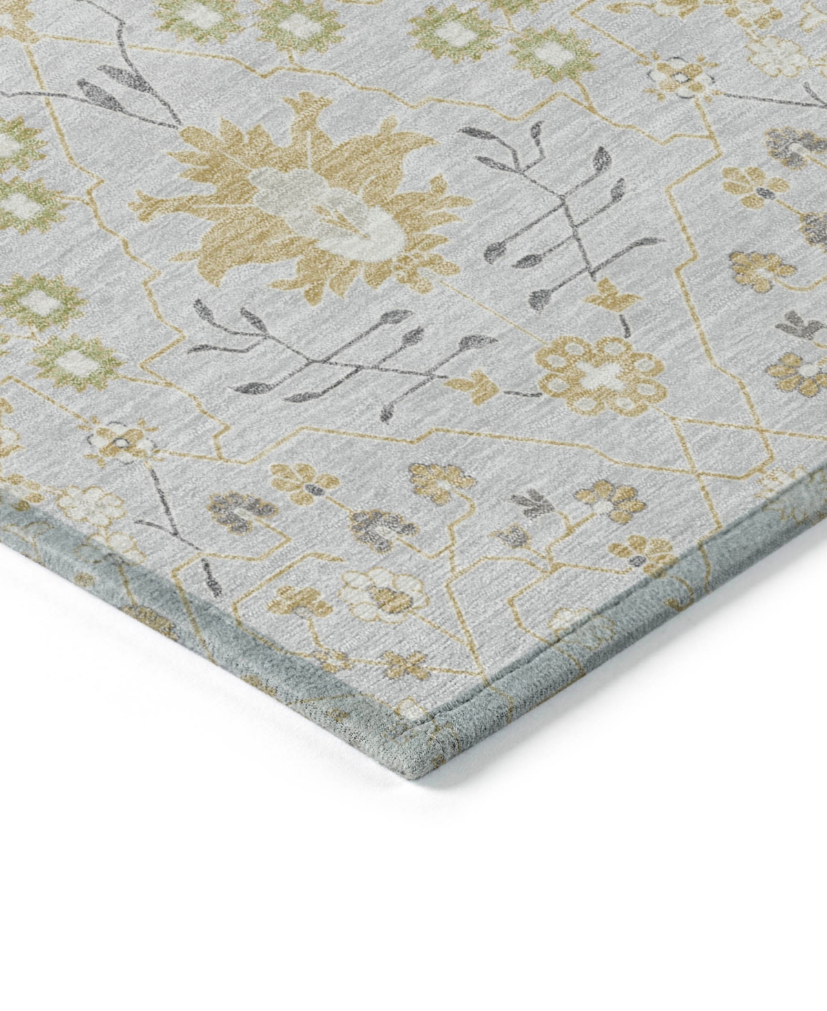 Addison Chantille Machine Washable Acn1009 5'x7'6" Area Rug In Silver