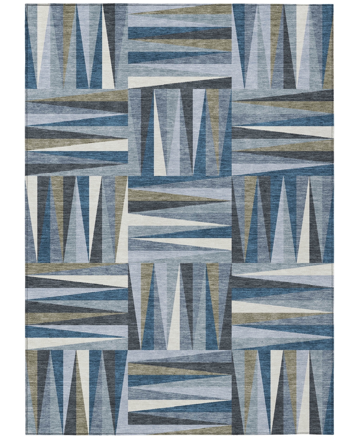 Addison Chantille Machine Washable Acn1012 3'x5' Area Rug In Denim