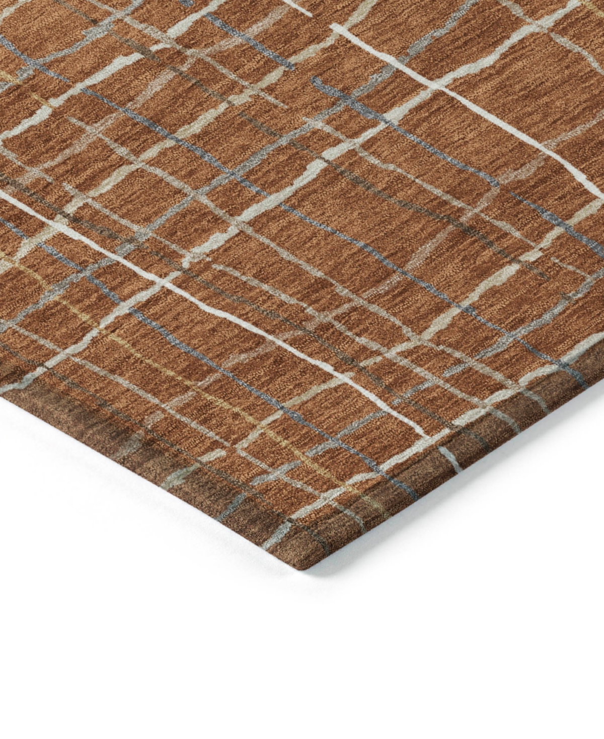 Addison Chantille Machine Washable Acn998 2'3"x7'6" Runner Area Rug In Paprika