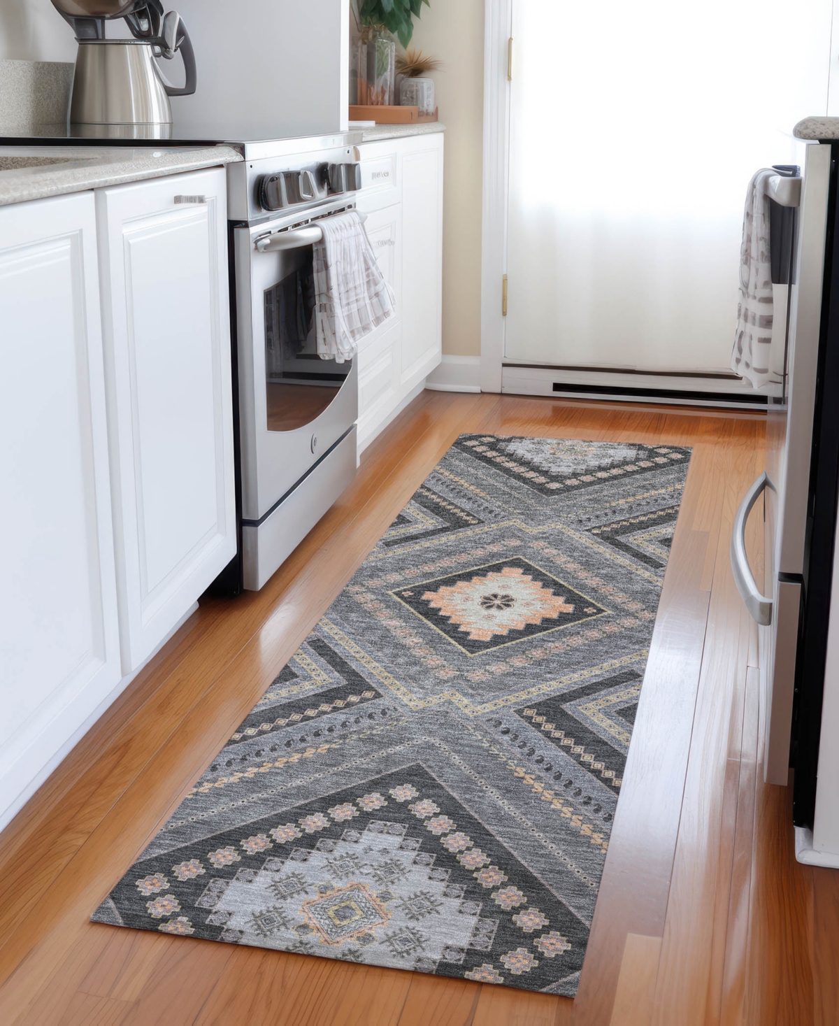 Addison Chantille Machine Washable Acn1010 2'3"x7'6" Runner Area Rug In Gray