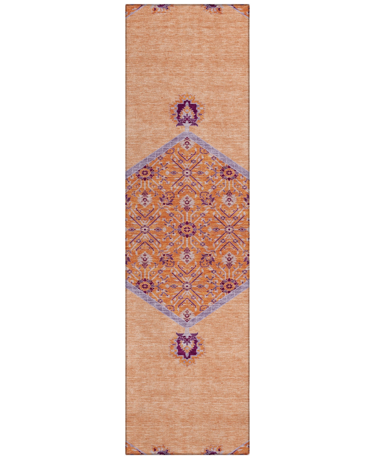 Addison Chantille Machine Washable Acn1011 2'3"x7'6" Runner Area Rug In Peach