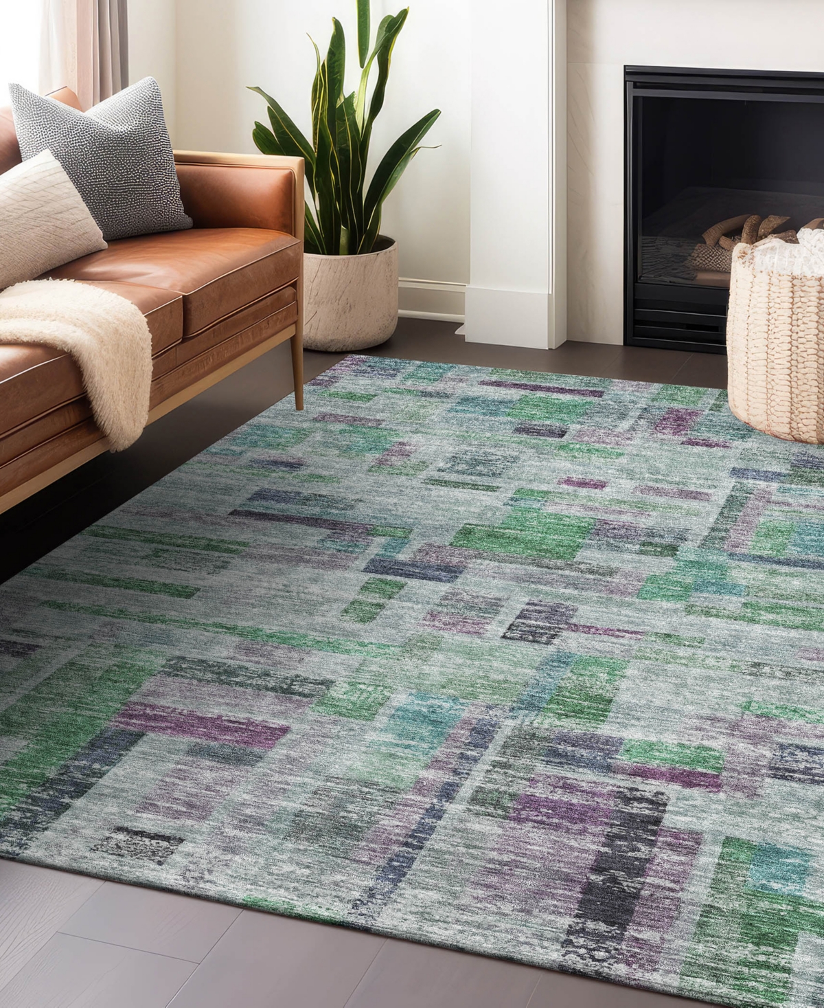 Addison Chantille Machine Washable Acn1090 9'x12' Area Rug In Grass