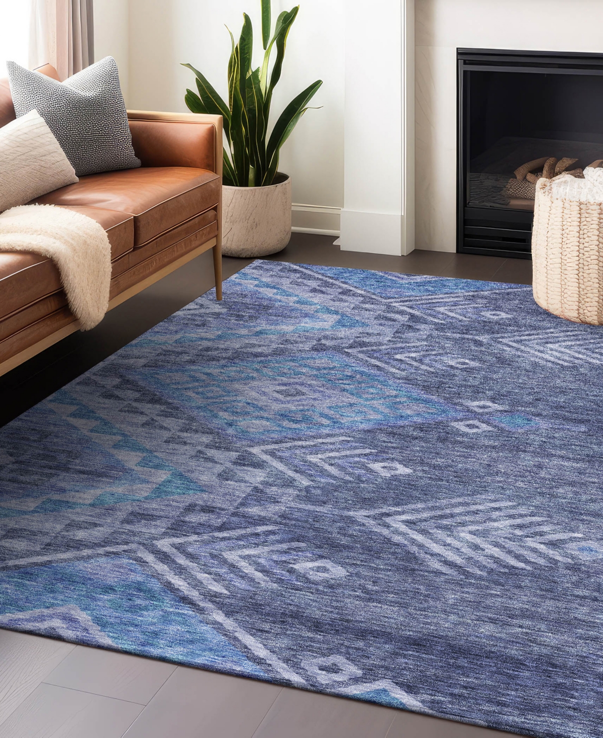 Addison Chantille Machine Washable Acn1091 8'x10' Area Rug In Navy