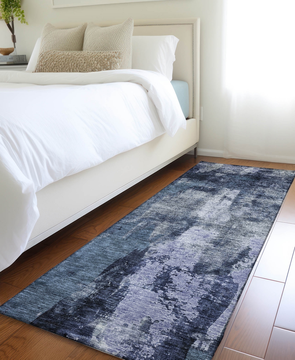 Addison Chantille Machine Washable Acn1077 2'3"x7'6" Runner Area Rug In Navy