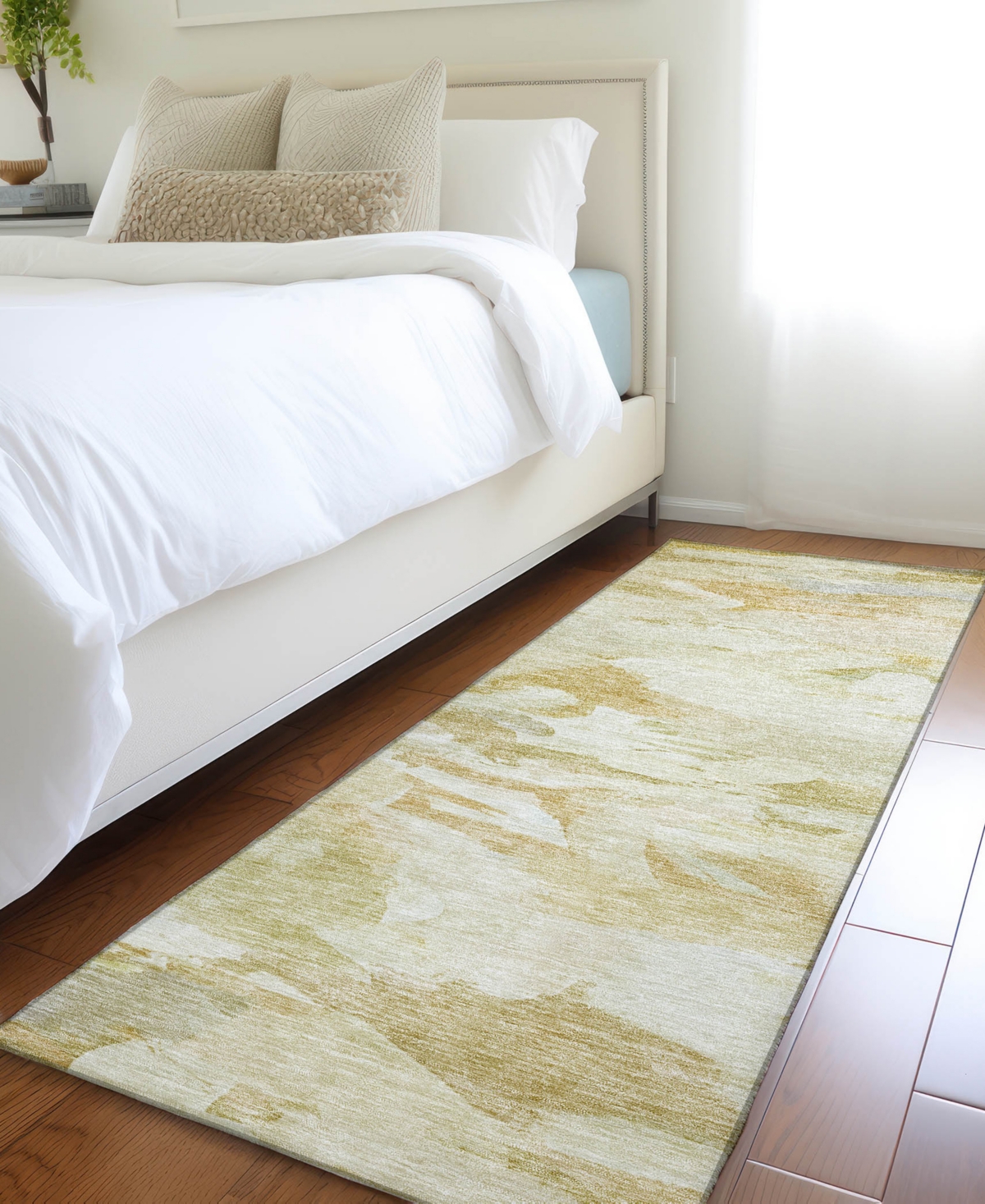 Addison Chantille Machine Washable Acn1075 2'3"x7'6" Runner Area Rug In Beige