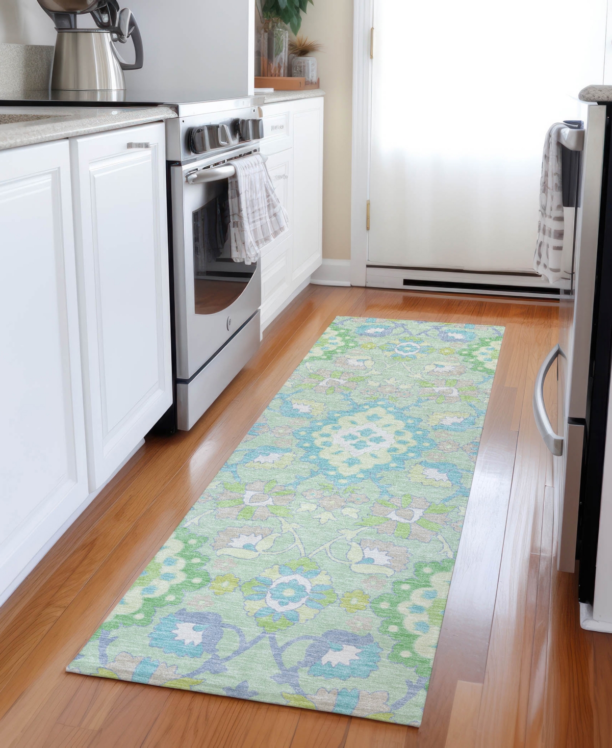 Addison Chantille Machine Washable Acn1002 2'3"x7'6" Runner Area Rug In Mint