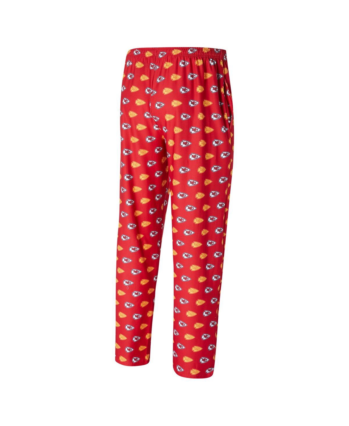 Concepts Sport Men'sKansas City Chiefs Record Allover Print Knit Pants - Red