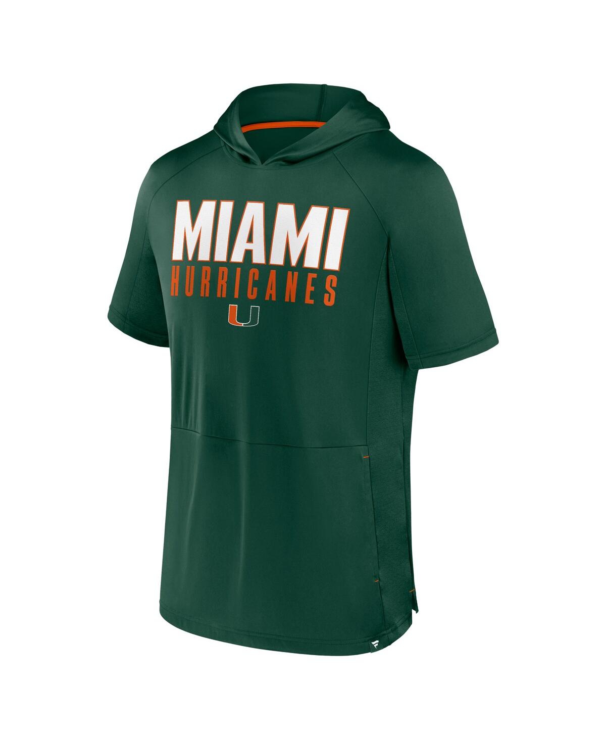 Fanatics Men's Green Miami Hurricanes Core Read Hoodie T-shirt In Green,orange