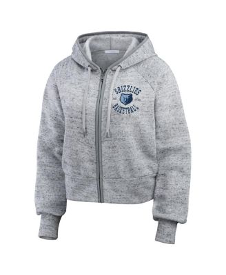 Women's Heather Gray Memphis Grizzlies Speckled Radiator Full-Zip Hoodie
