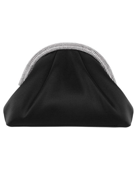 Женский клатч Nina Crystal Trim Frame Magnetic Clutch, цвет: Чёрный