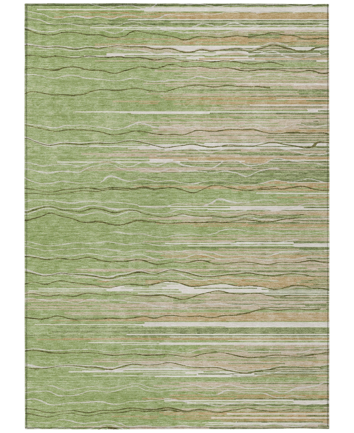 Addison Chantille Machine Washable Acn996 5'x7'6" Area Rug In Green