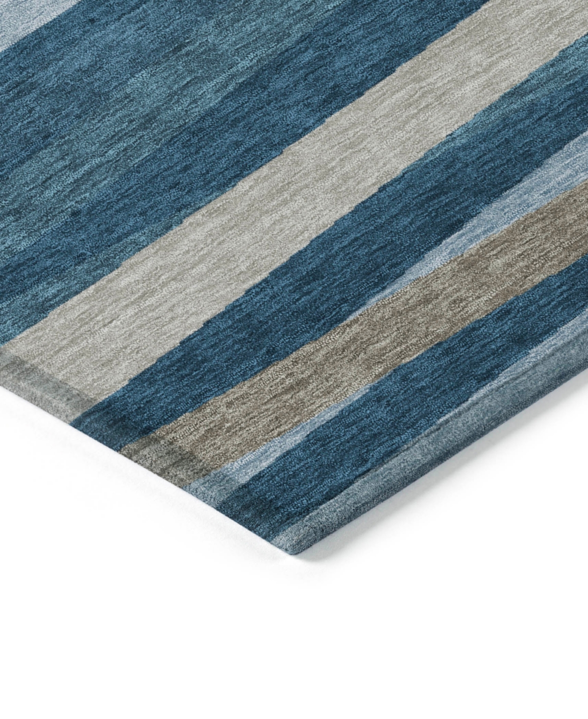 Addison Chantille Machine Washable Acn997 2'3"x7'6" Runner Area Rug In Denim