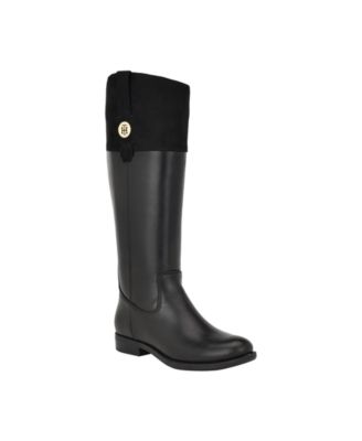 Tommy Hilfiger Womens Shano Tall Riding Boots Regular Wide Calf In Multi
