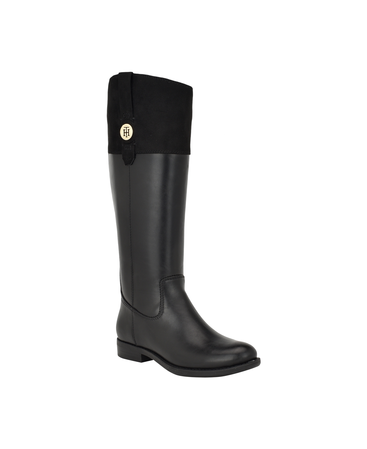 Tommy Hilfiger Women's Shano Riding Style Round Toe Boots In Black